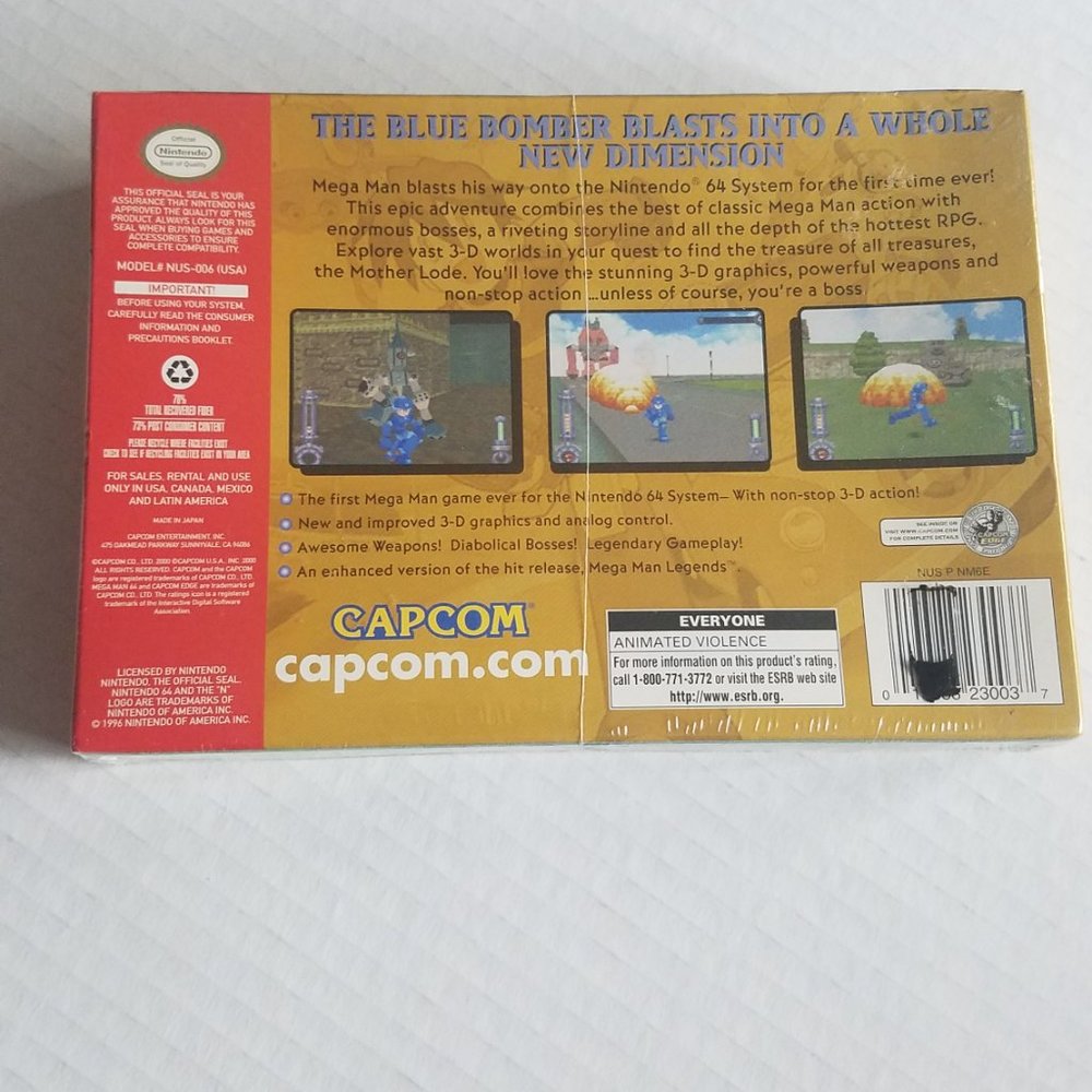 MEGAMAN 64 *BRAND NEW/FACTORY SEALED!* Amazing condition! (N64) - Picture 2 of 4